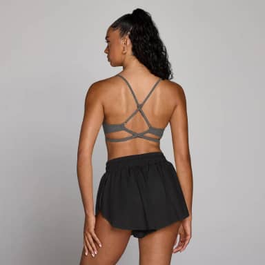 MP Women's Tempo Adjustable Strappy Back Sports Bra - Donkergrijs