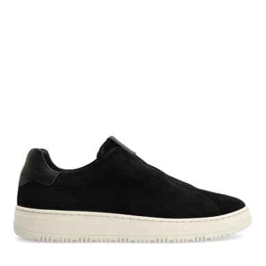 Manfield Zwarte Suède Sneakers