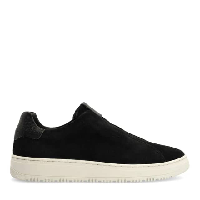 Manfield Zwarte Suède Sneakers