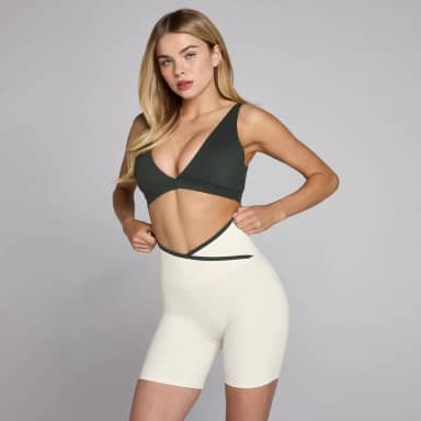 Myprotein MP Dames Tempo Triangle Sport-BH - Gewassen Zwart
