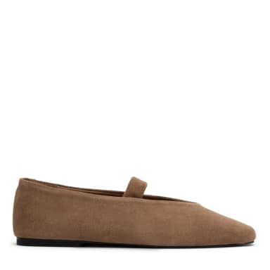 Taupe suède ballerina's