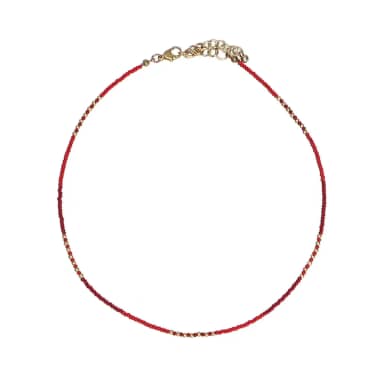 Manfield Manfield Rode Kralenketting