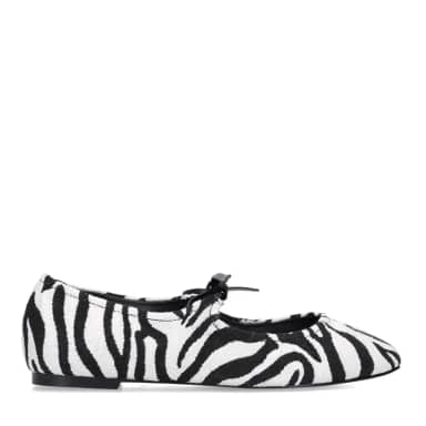 Sacha Zwarte zebra ballerina's