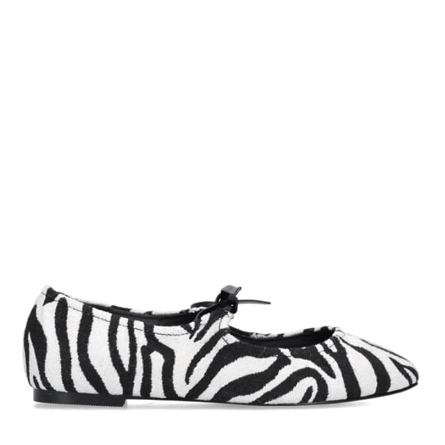 Sacha Zwarte zebra ballerina's
