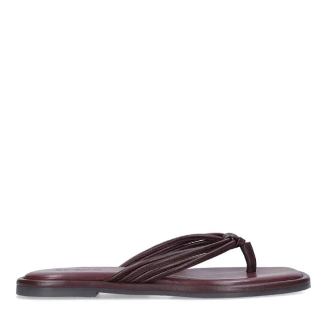 Sacha Rode leren slippers