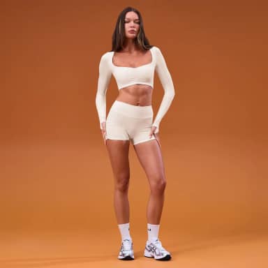 MP Dames Tempo Cropped Ruched Top - Kokosnoot