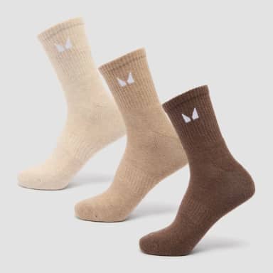 MP Unisex Crew Socks (3 Pack) - Neutral - UK