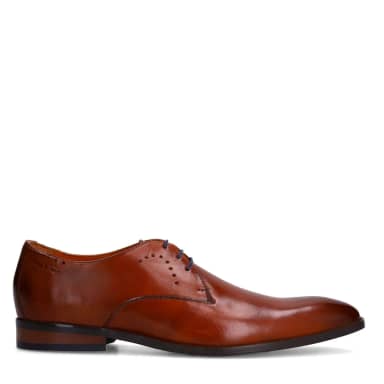 Van Lier Van Lier Cognac Bregenz Leren Veterschoenen