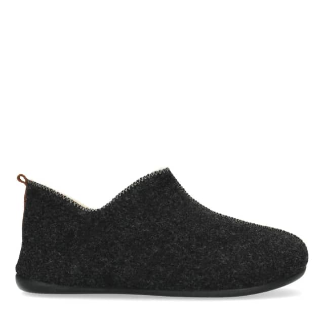 Manfield Donkergrijze Pantoffels