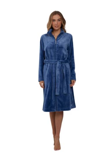 Pastunette Pastunette damesbadjas blauw met rits