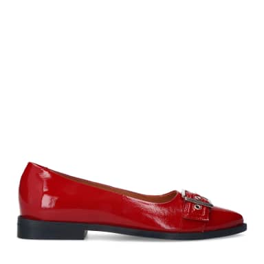 Manfield Manfield Rode Leren Loafers