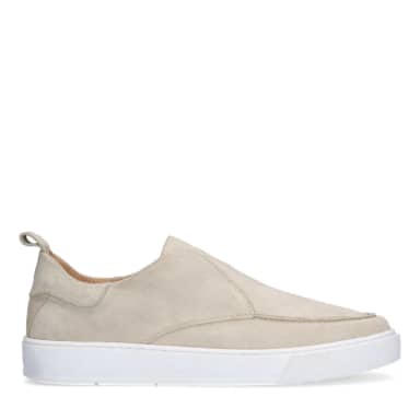 Manfield Beige Suède Loafer