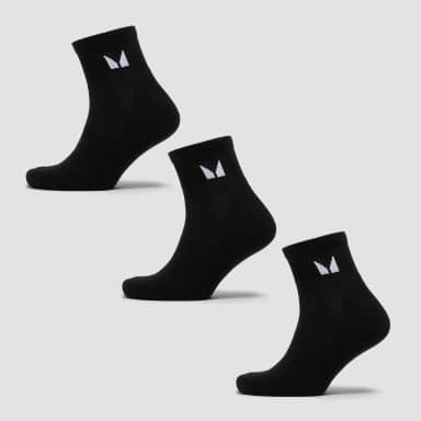 MP Unisex Ankle Socks (3 Pack) - Black - UK