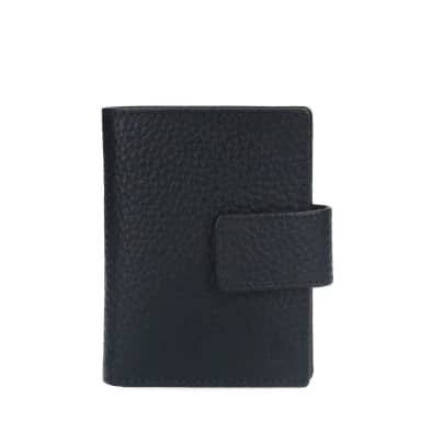 Manfield Manfield Zwarte Leren Portemonnee