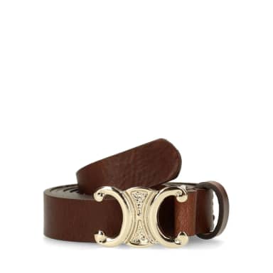 Manfield Manfield Bruine Leren Dames Riem