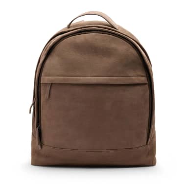 Manfield Manfield Taupe Nubuck Unixex Rugzak Met Ritssluiting