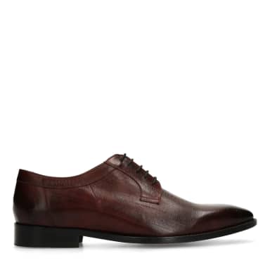 Black Label Burgundy Leren Veterschoenen