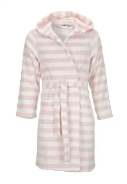 Pastunette Badjas met capuchon / Roze-witte streep