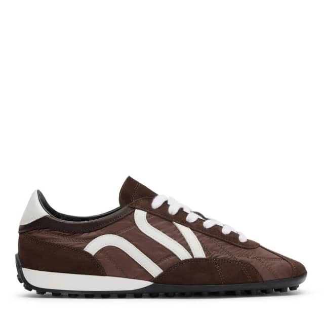 Sacha Donkerbruine suède sneakers