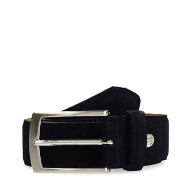 Manfield Manfield Donkerblauwe Suède Riem