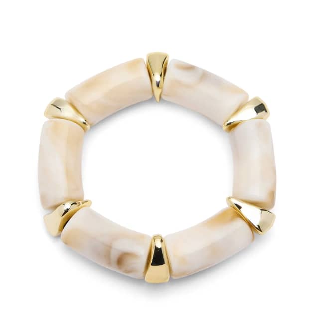 Manfield Beige Armband Met Gouden Details