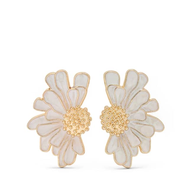 Manfield Gouden Bloemetjes Oorbellen