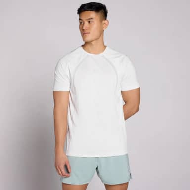 MP Heren Tempo Panel T-Shirt - Bewolkt Grijs