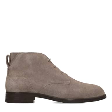 Manfield Taupe Suède Veterschoenen