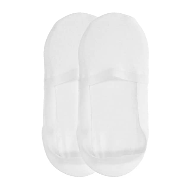 Manfield Witte Invisible Sneaker Sokken (2 Paar)