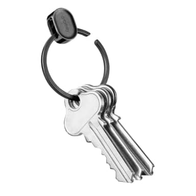 Zwarte stalen Orbitkey ring