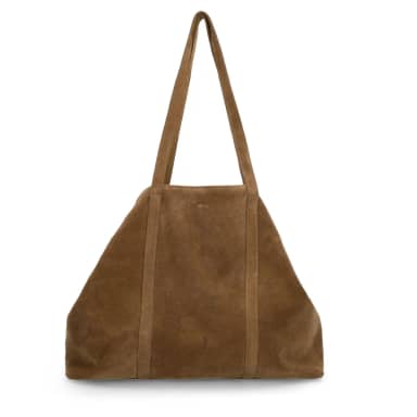 Manfield Manfield Taupe Suède Shopper Clip