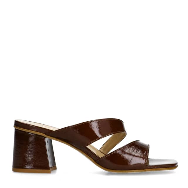 Sacha Bruine sandalen met blokhak
