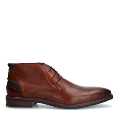 Van Lier Cognac Amalfi Leren Veterboots