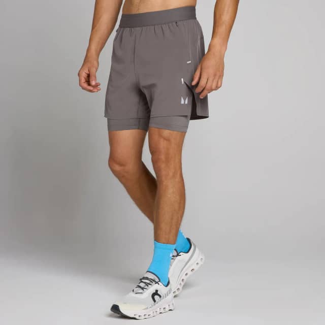 Myprotein MP Hybrid Lightweight 5 2-in-1 Short voor heren - Asgrijs