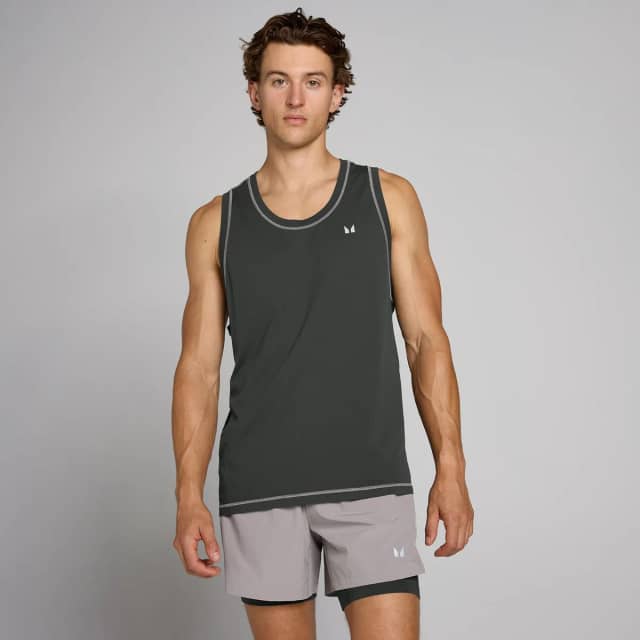 Myprotein MP Heren Velocity Ultra Seamless Tanktop - Gewassen Zwart