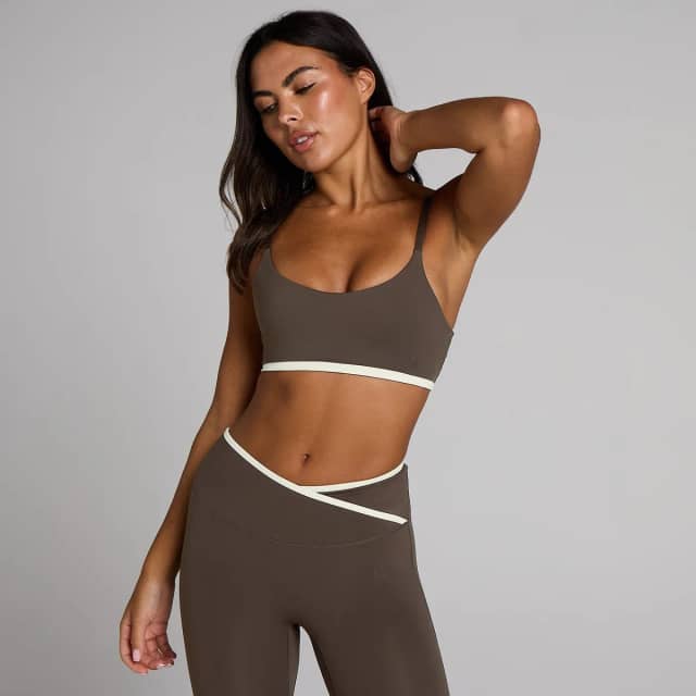 Myprotein MP Dames Tempo Contrast Sport-Bh - Chocolade