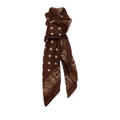 Manfield Manfield Bruin Sjaaltje Met Beige Details