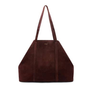 Manfield Manfield Bordeaux Suède Shopper Clip