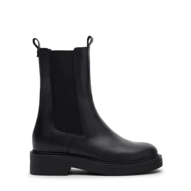 Zwarte leren chelsea boots