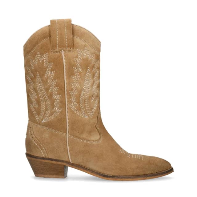 Sacha Taupe suède cowboylaarzen