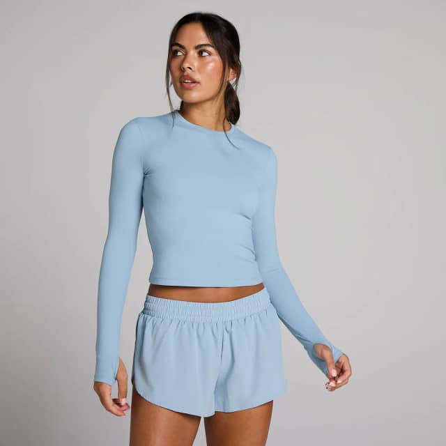 Myprotein MP Women's Tempo Longsleeve Top Met Duimgaten - Denimblauw