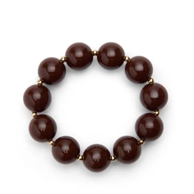 Manfield Bruine Kralenarmband