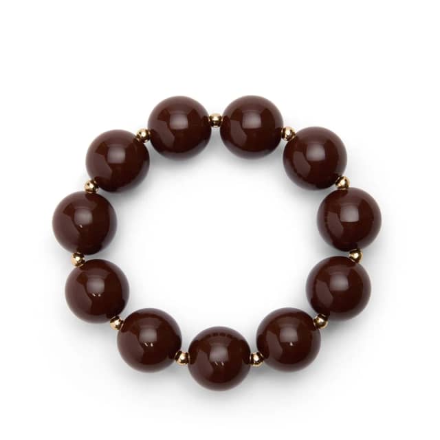 Manfield Bruine Kralenarmband