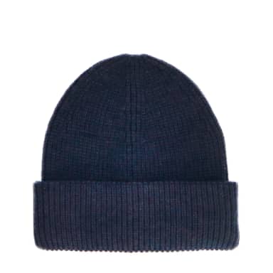 Manfield Donkerblauwe beanie