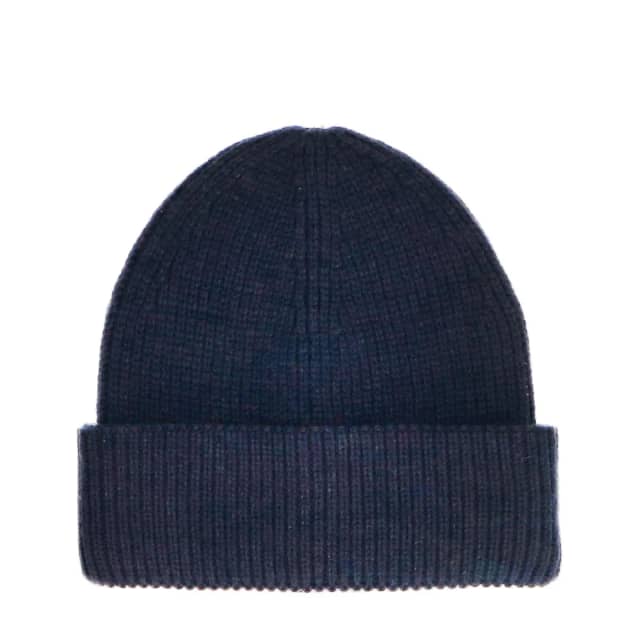 Manfield Donkerblauwe beanie