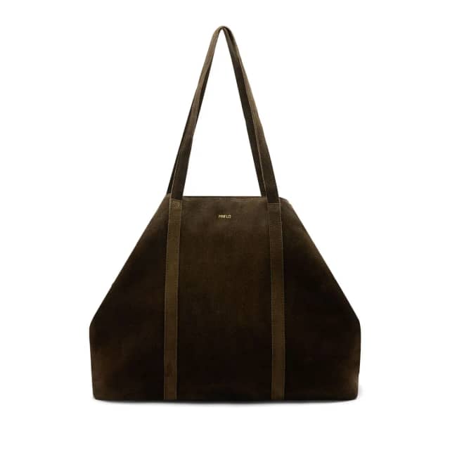 Manfield Groene Suède Shopper Clip