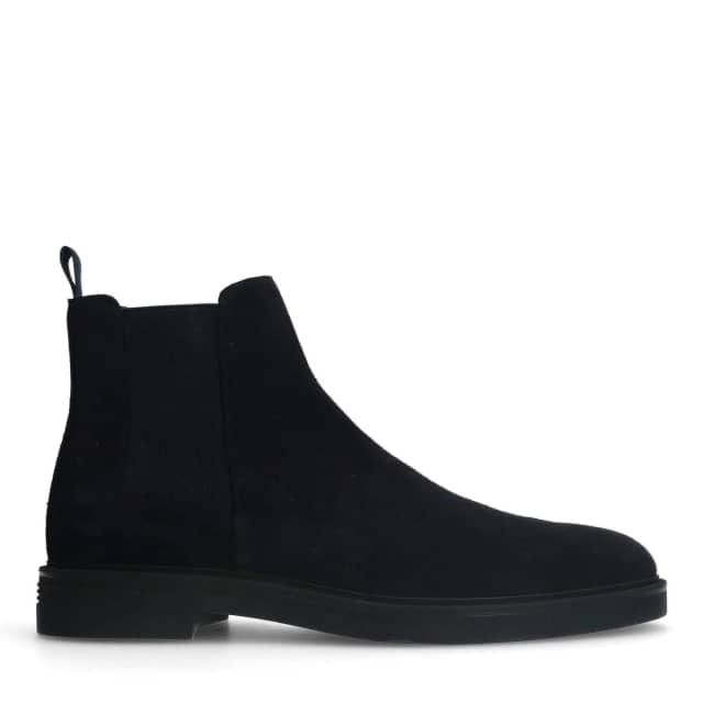 Manfield Donkerblauwe Suède Chelsea Boots