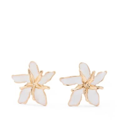 Manfield Manfield Gouden Statement Bloemen Oorbellen