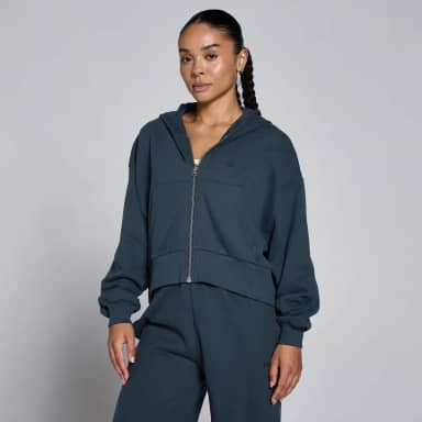 Myprotein MP Women's Lightweight Loopback Zip Through Hoodie - Faded Blue