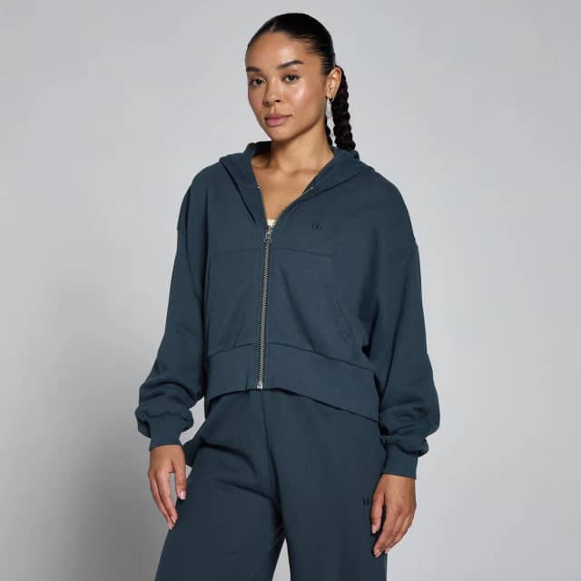 Myprotein MP Women's Lightweight Loopback Zip Through Hoodie - Faded Blue